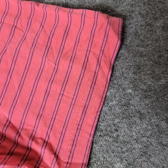 Peter Millar Crown Comfort Men's Golf Polo Shirt XL Red Blue Striped Club Logo A - Picture 6 of 13
